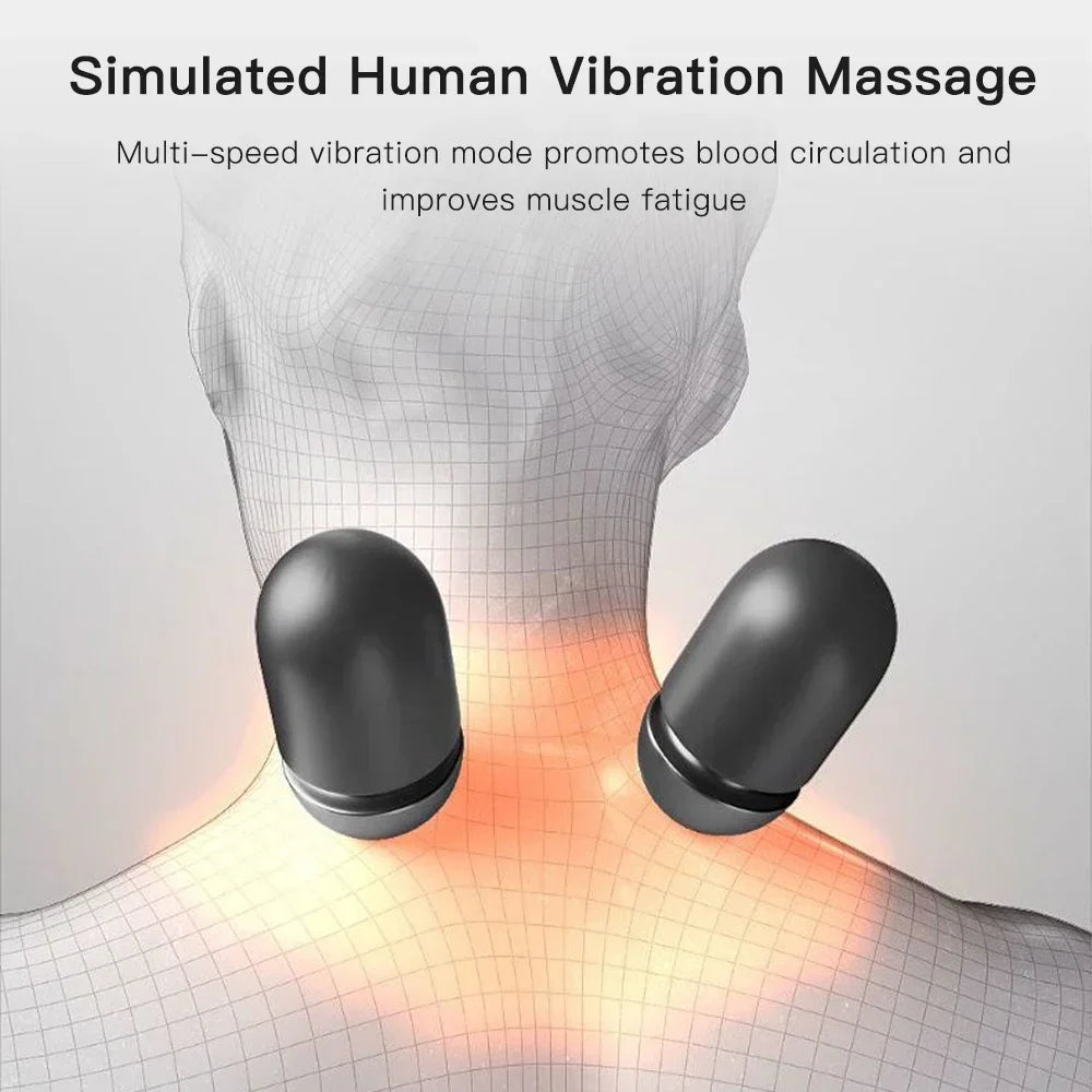 Electric Neck Massager Pillow Cervical Stretcher Heating Vibration Massage