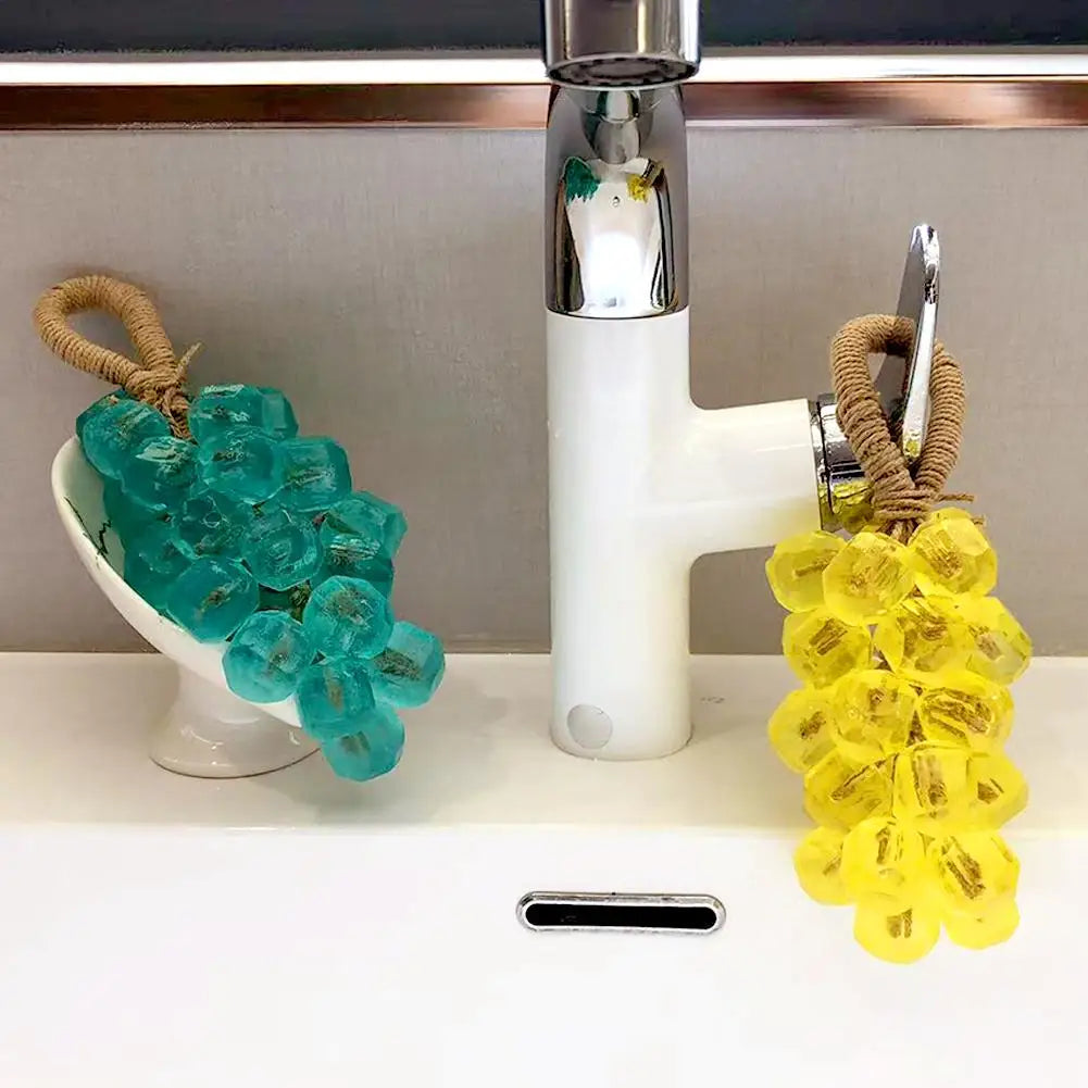 Grape Handmade Soap Natural DIY Crystal Soap Fruit Aroma Scented Soap Creative Gift For Home Fragrance Friend Gift Bathroom