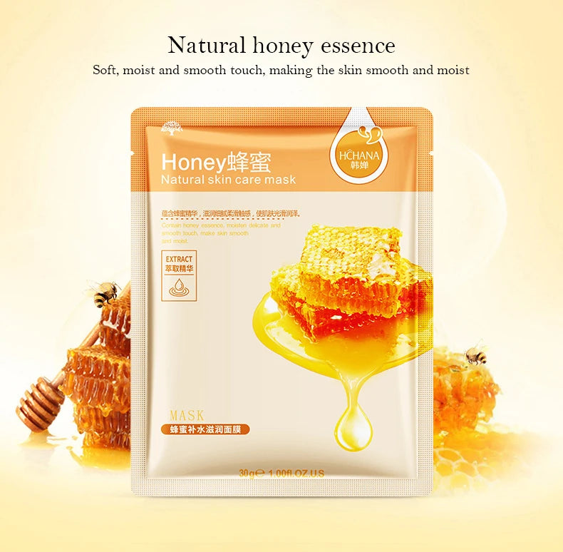 10pcs  Anti-Aging Fruit Aloe Korean Sheet Face Mask.