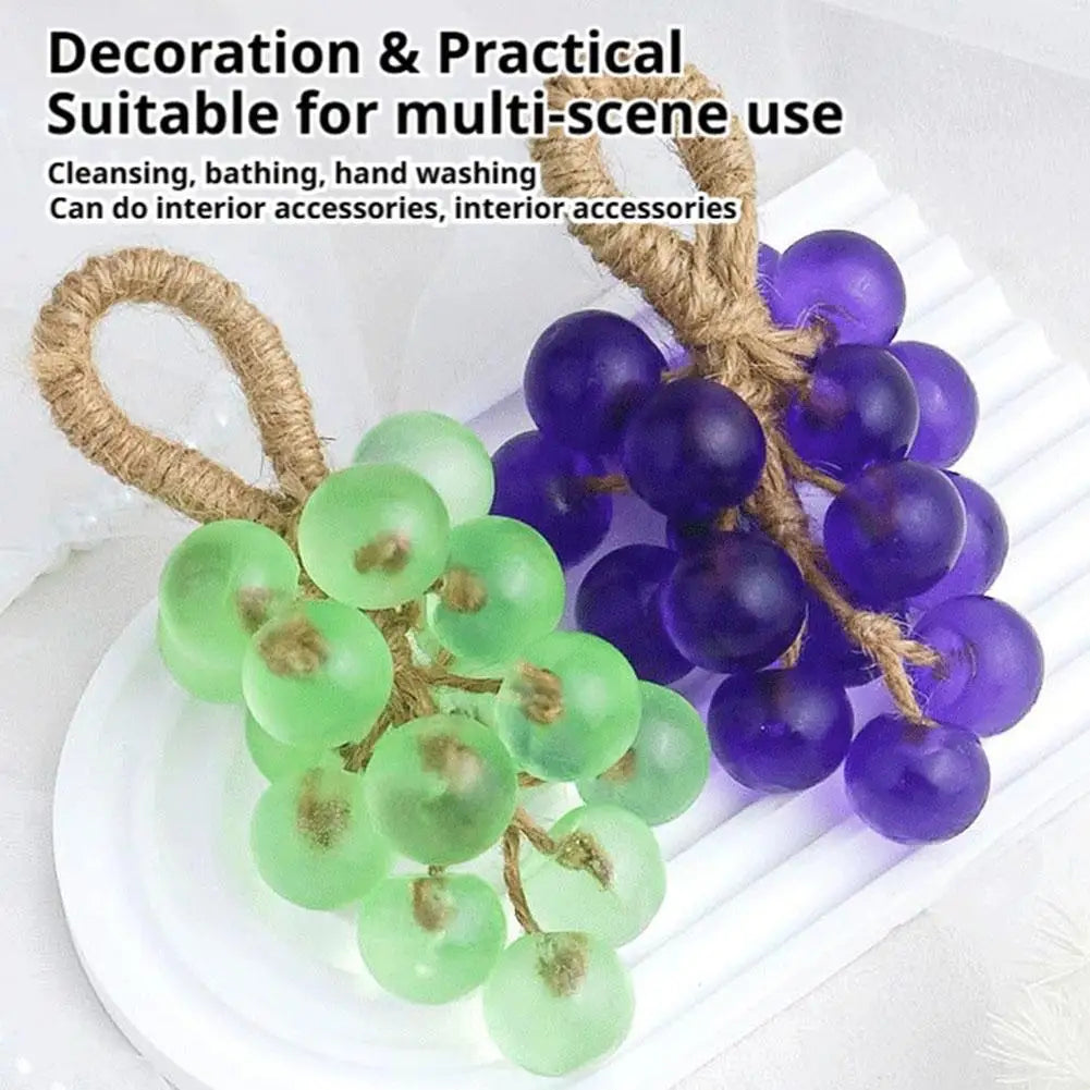 Grape Handmade Soap Natural DIY Crystal Soap Fruit Aroma Scented Soap Creative Gift For Home Fragrance Friend Gift Bathroom