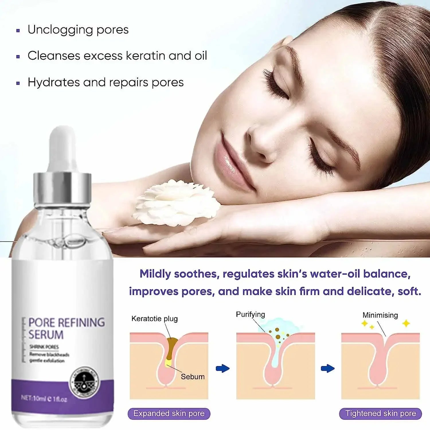 Pore Shrinking Serum Face Removing Large Pores.