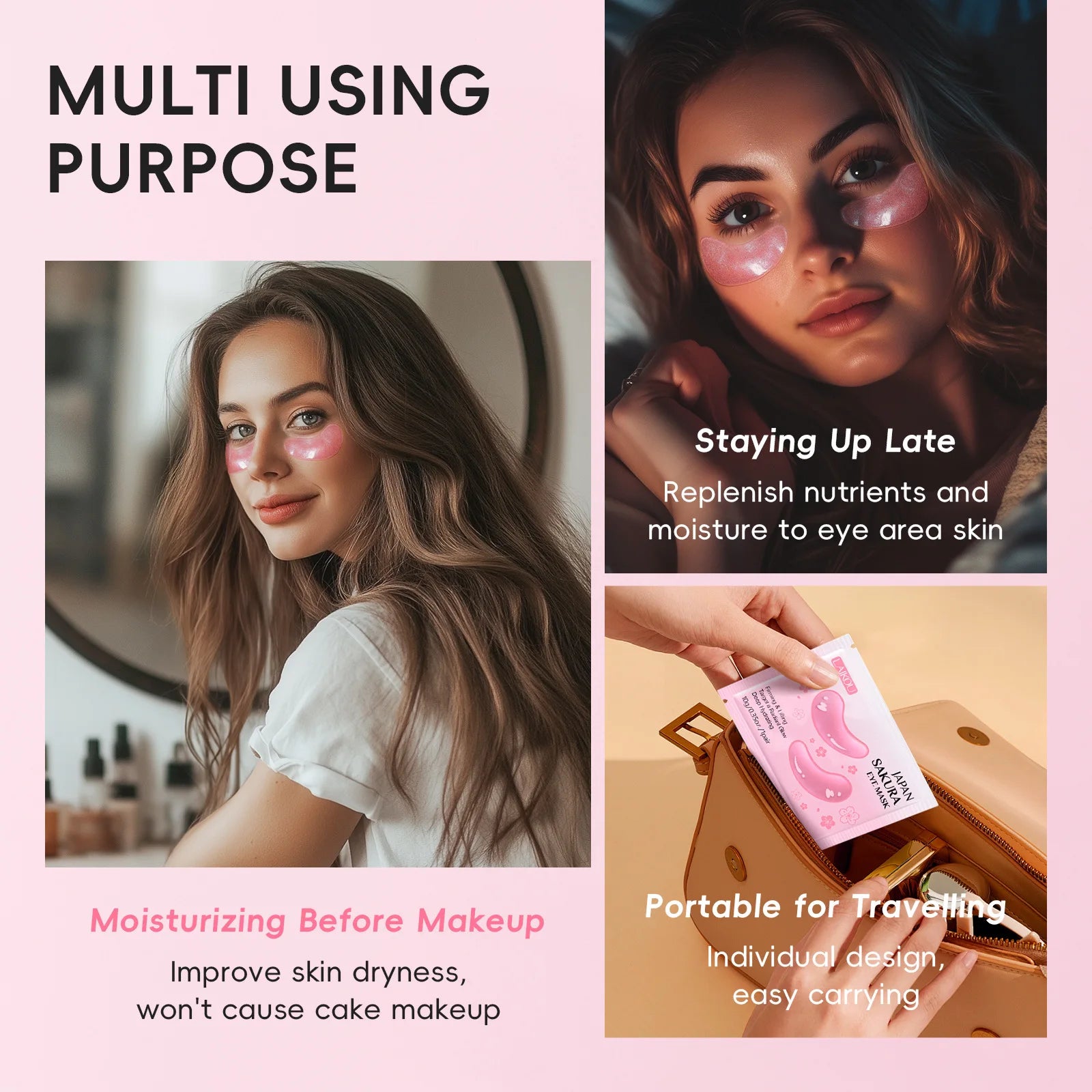 5/10 PCS LAIKOU Eye Mask Anti Dark Circles Removal Eyes Bags