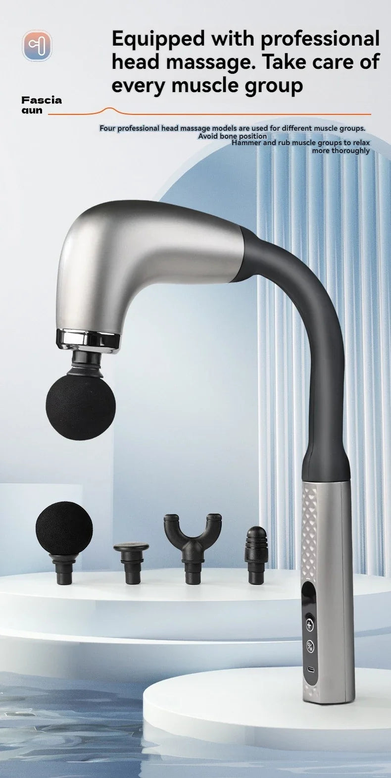 2026 New Smart Fascia Gun Electric Massager Massage Hammer Electric Fascia Gun