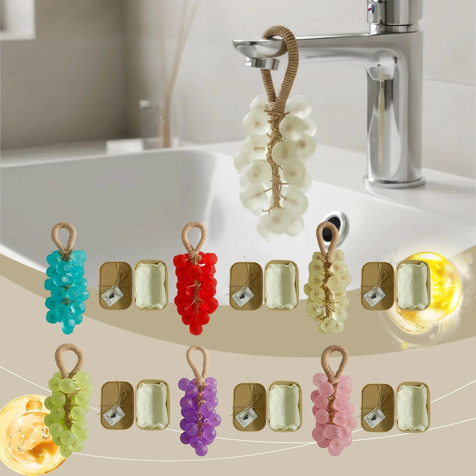 Natural Organic Grape rope Soap .