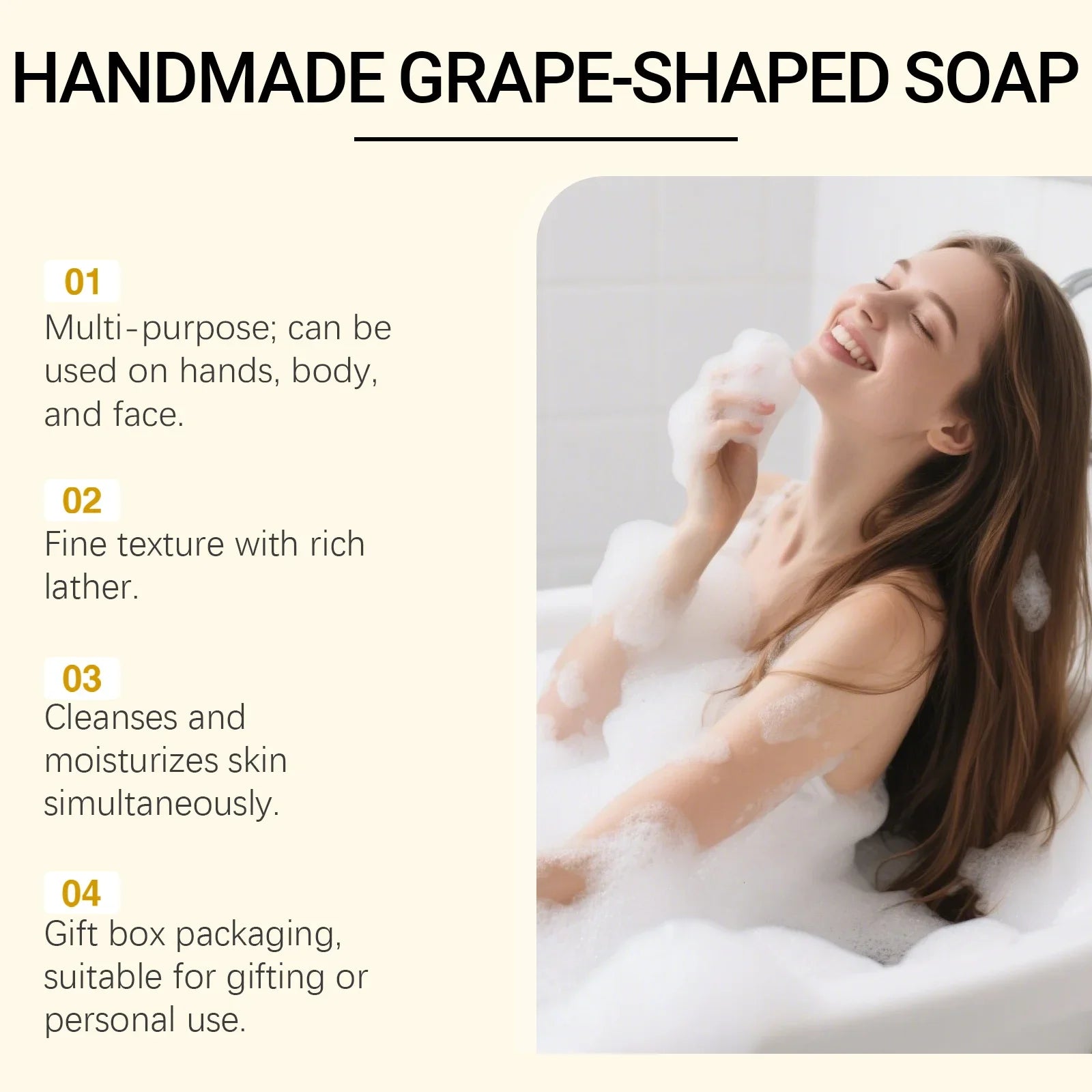 Natural Organic Grape rope Soap .