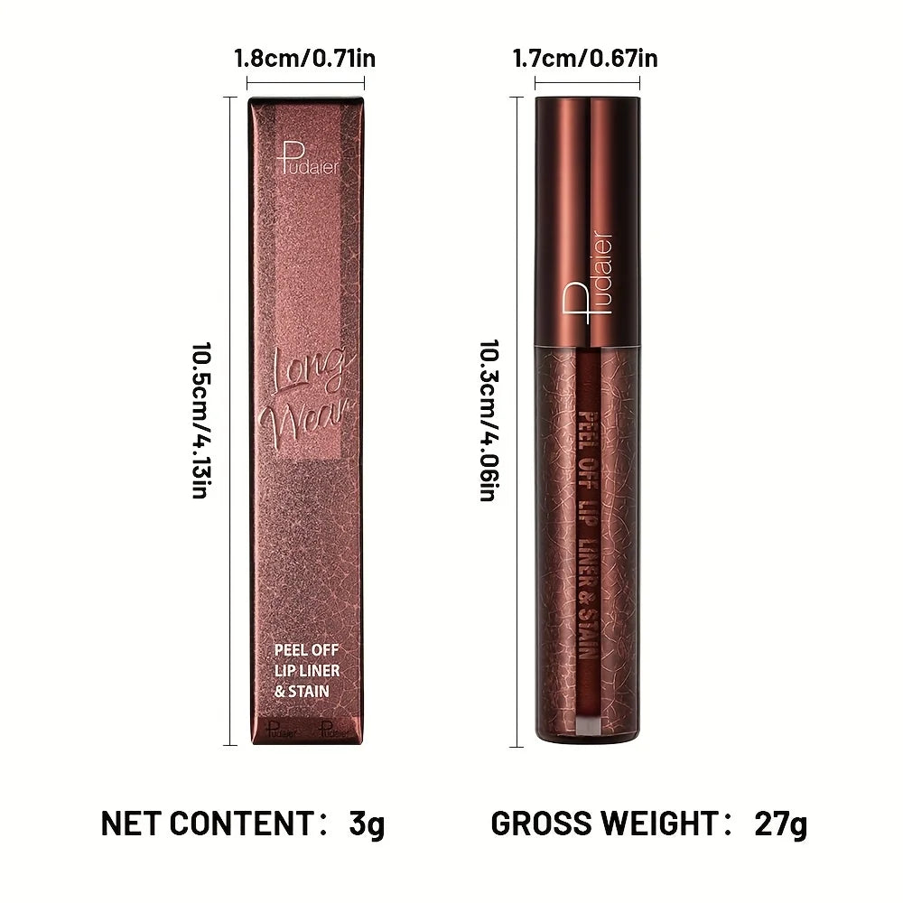 Peel-Off Lip Gloss - Long-wearing waterproof formula, moisturizing gloss.