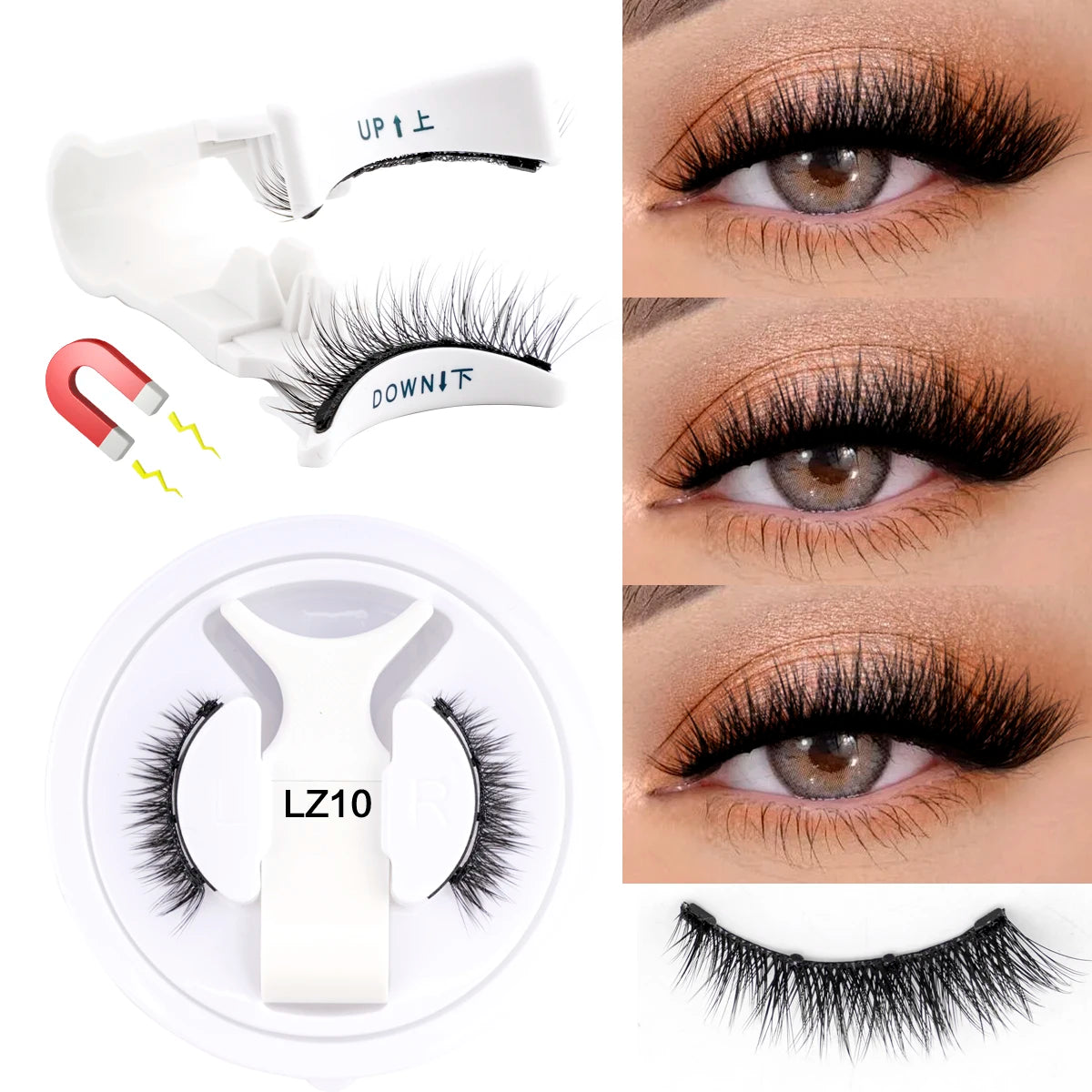 Reusable Magnetic Lashes No Glue Needed.