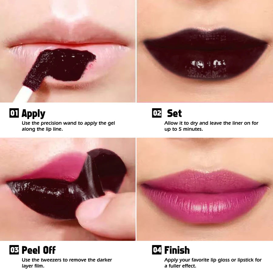 7 Colors Peel Off Lip Stain Reveal Long Lasting Waterproof Pink Lip Tint