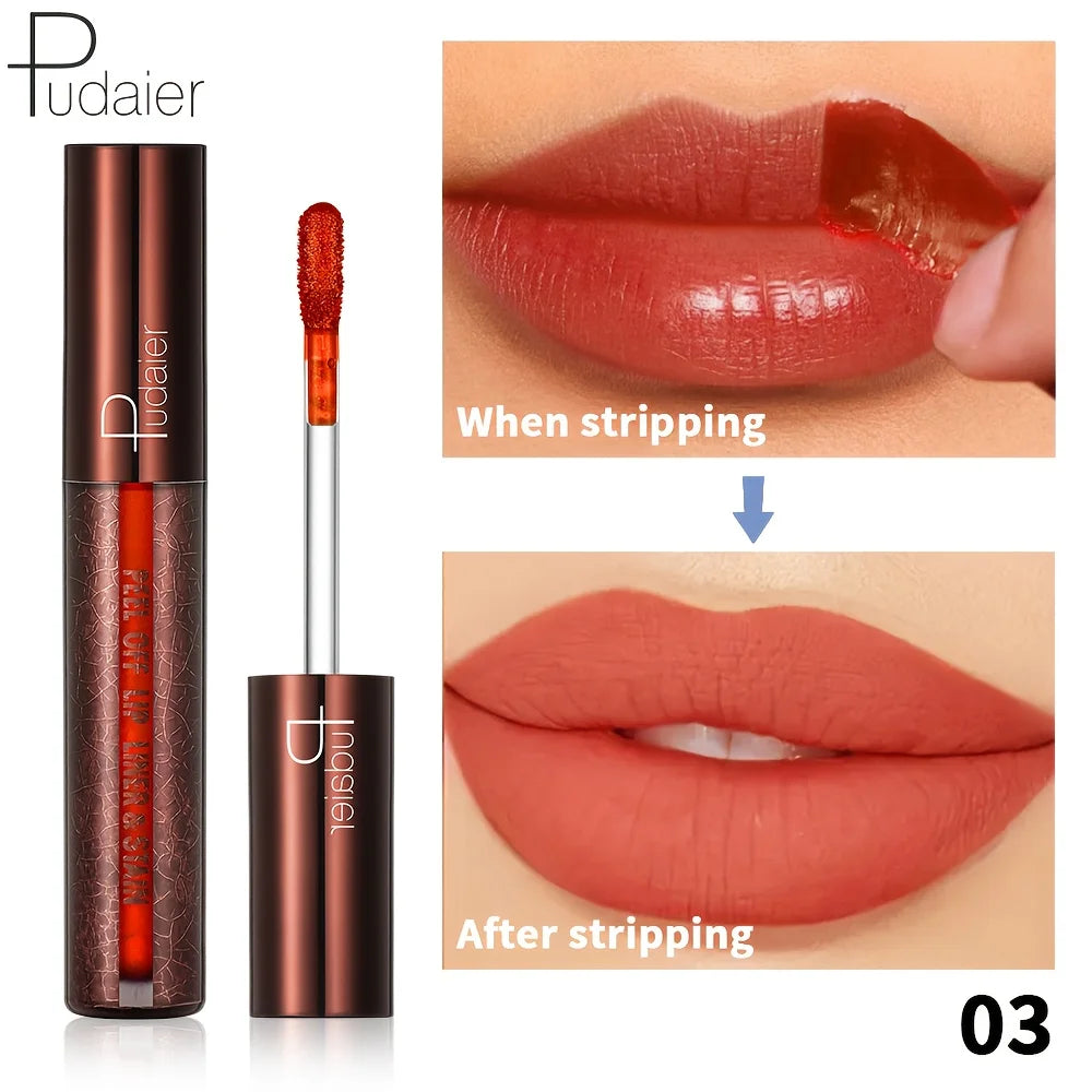 Peel-Off Lip Gloss - Long-wearing waterproof formula, moisturizing gloss.