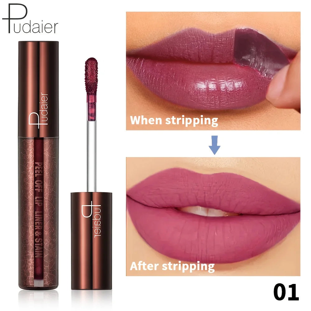 Peel-Off Lip Gloss - Long-wearing waterproof formula, moisturizing gloss.