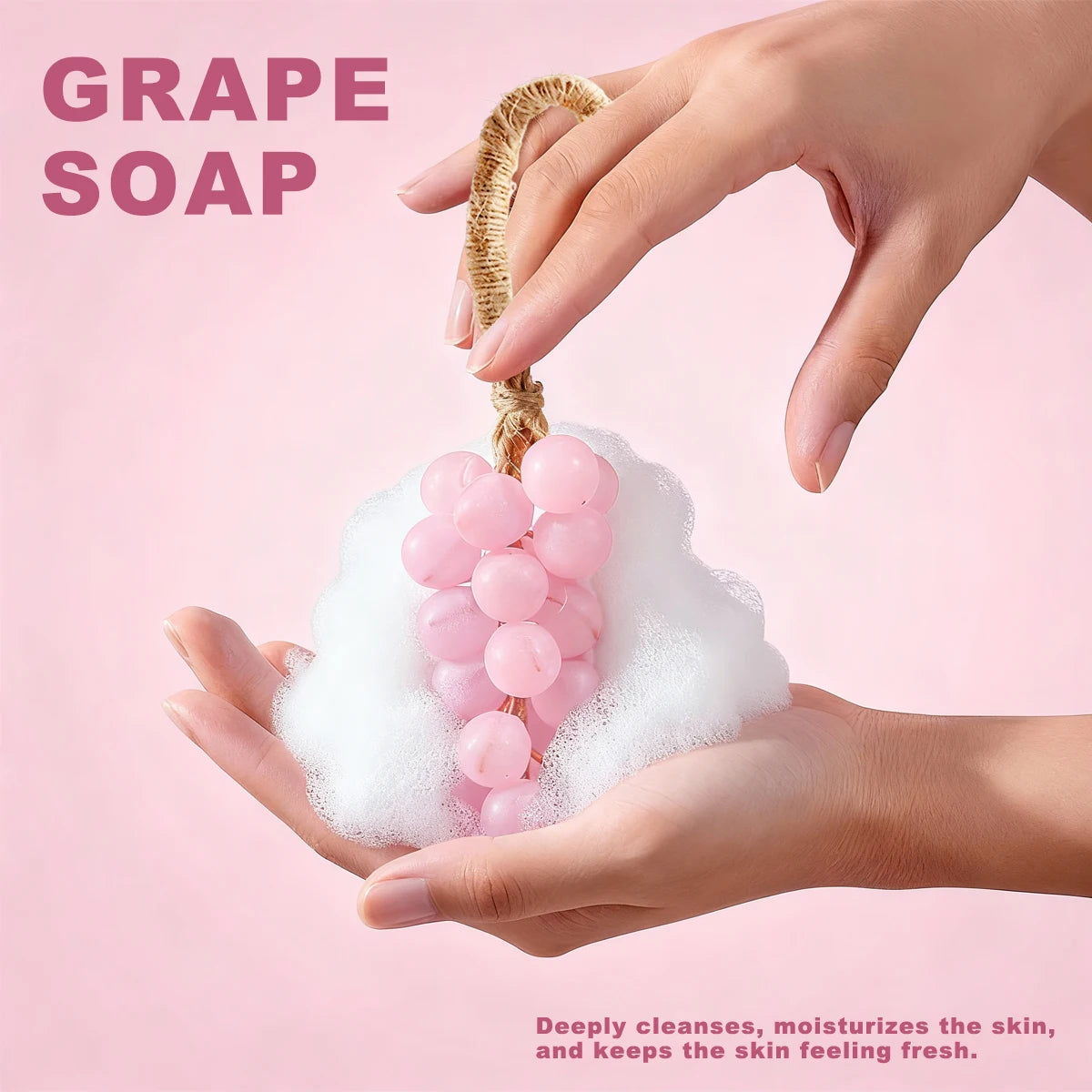 Organic Grape Seed Oil Soap - Anti-Aging, Cleansing & Moisturizing, for All Skin Types