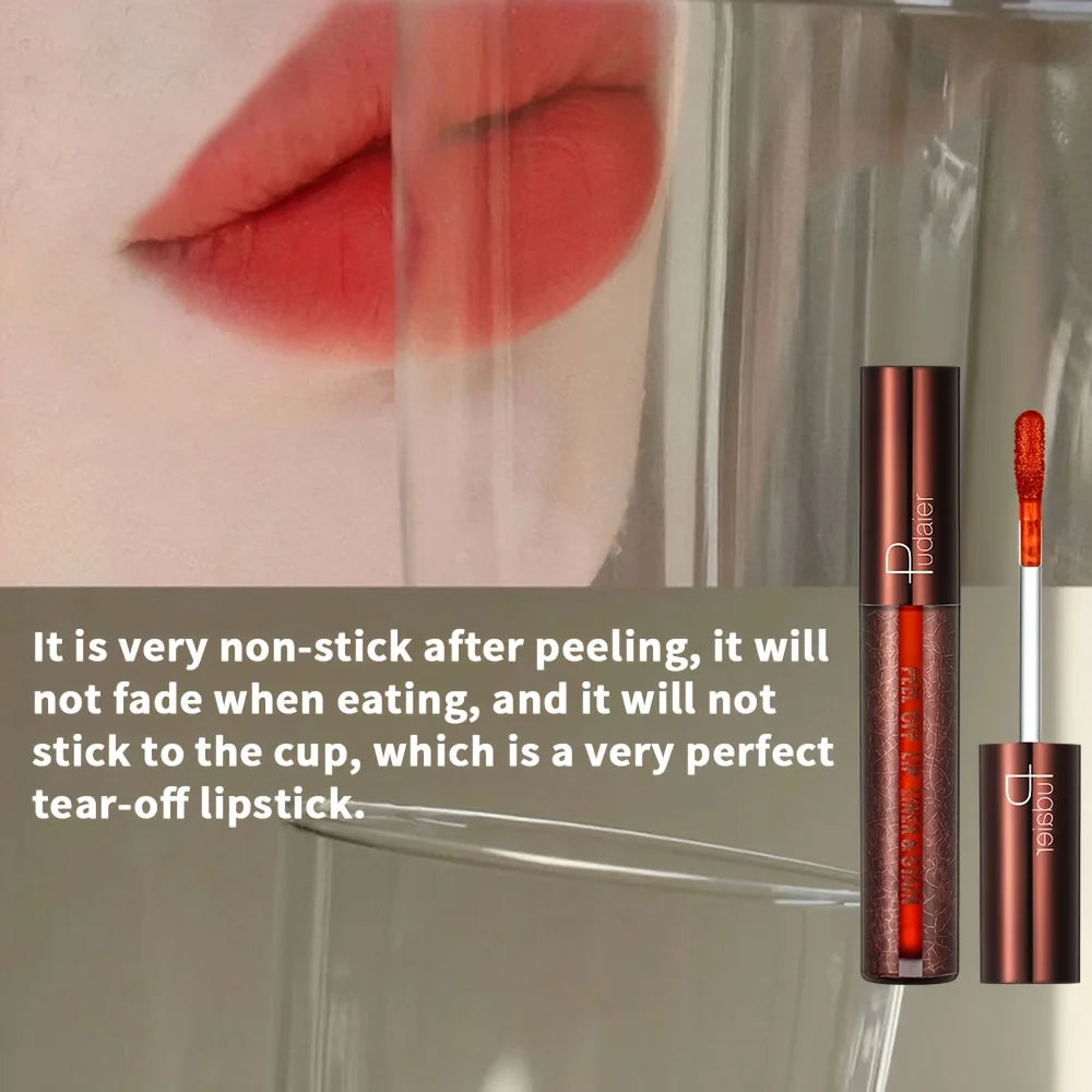 Peel-Off Lip Gloss - Long-wearing waterproof formula, moisturizing gloss.