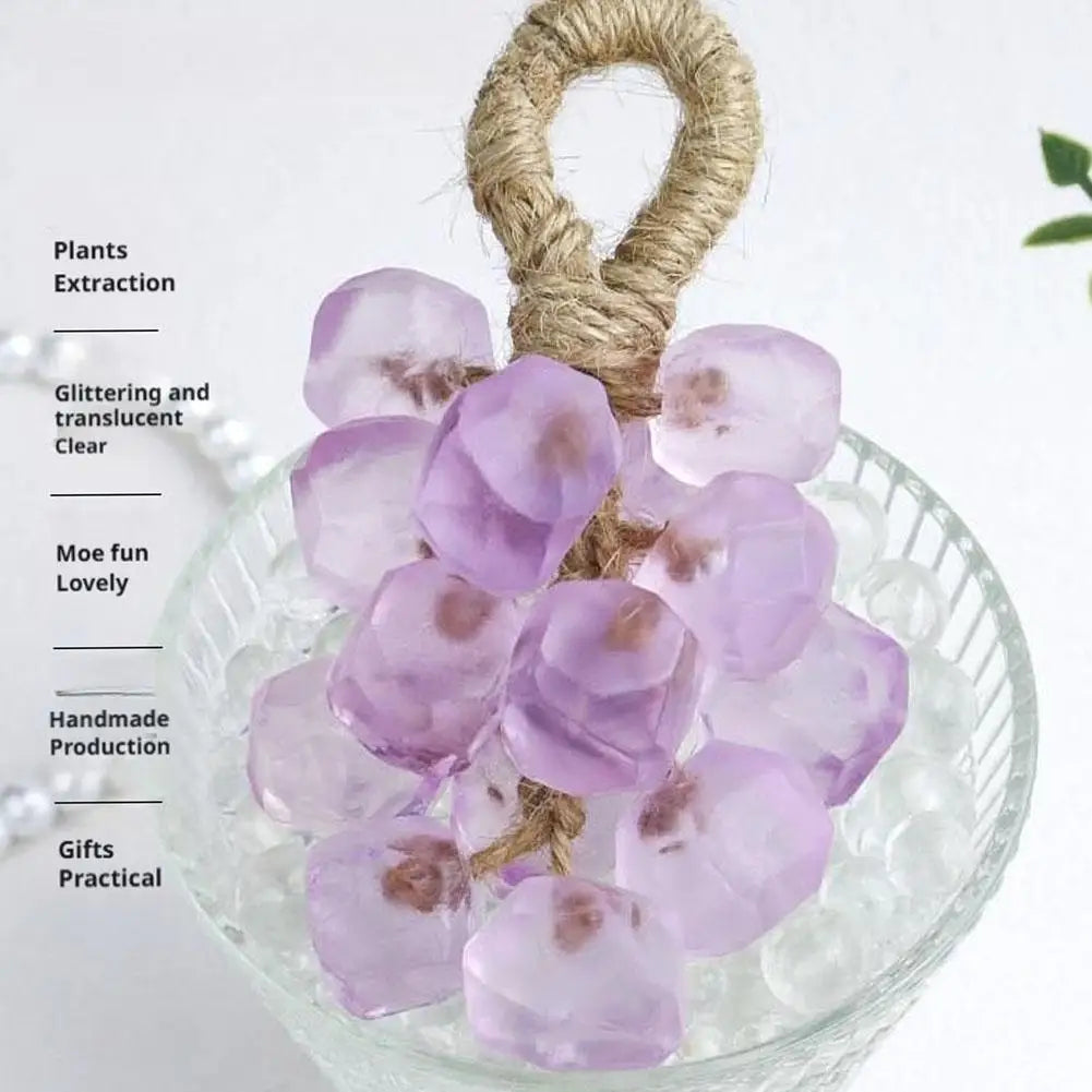Grape Handmade Soap Natural DIY Crystal Soap Fruit Aroma Scented Soap Creative Gift For Home Fragrance Friend Gift Bathroom