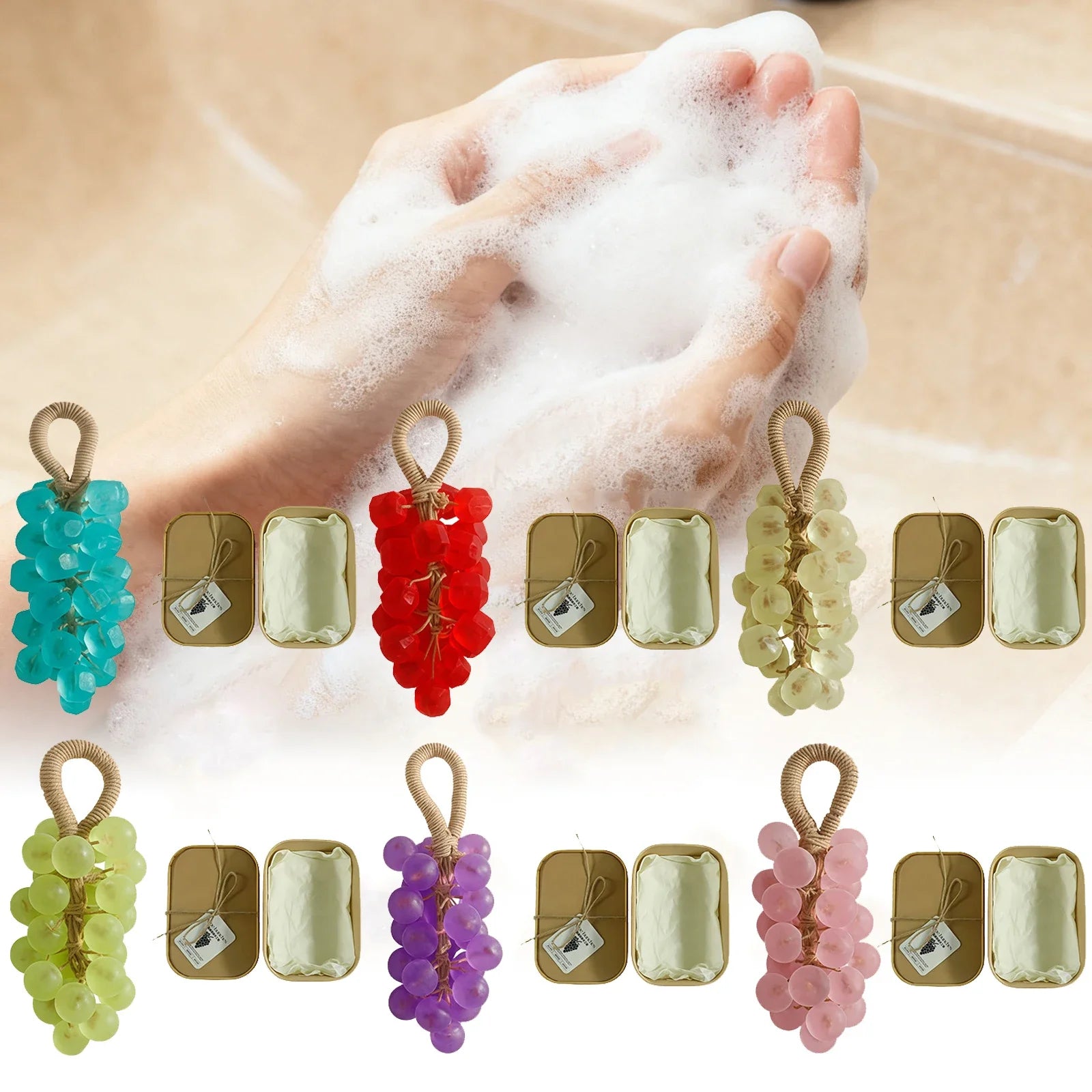 Natural Organic Grape rope Soap .